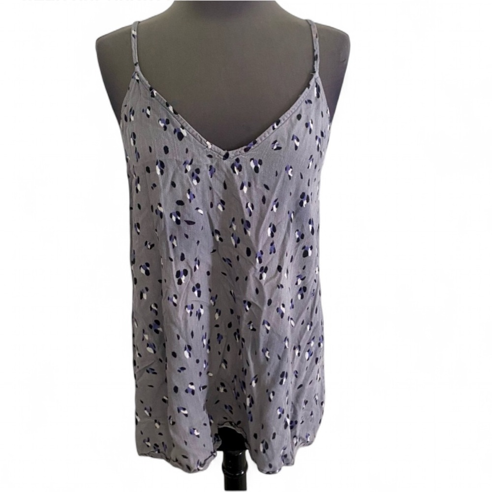 HATCH MATERNITY PURPLE ABSTRACT PRINT SPAGHETTI STRAP CAMI TANK TOP SIZE SMALL